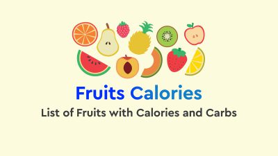 fruits calorie chart